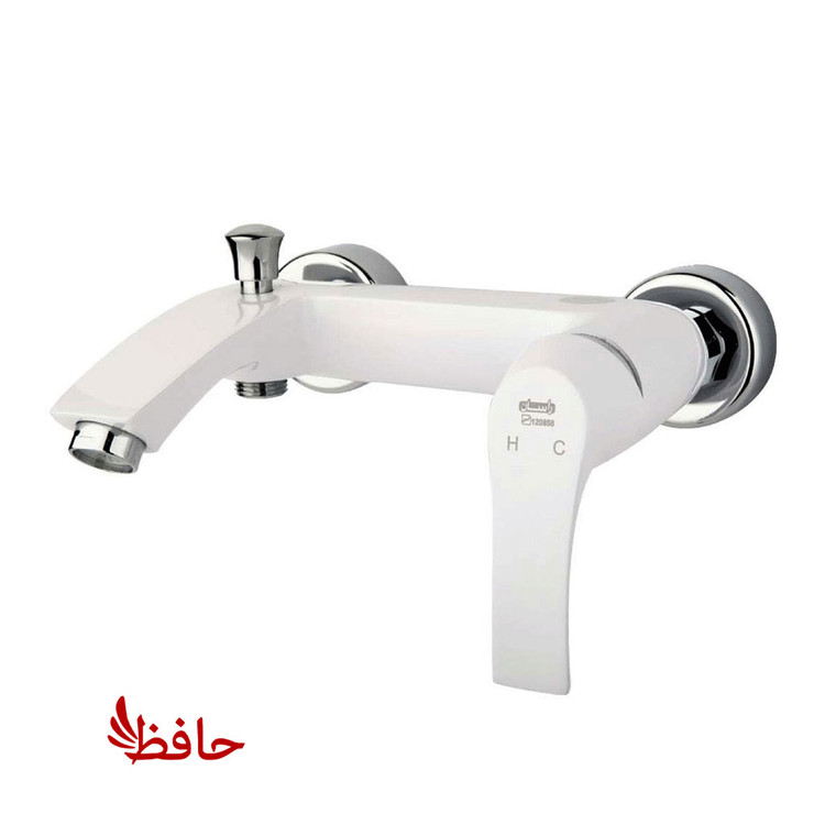 شیر حمام مدل لوتوس سفید کروم شیرالات البرز